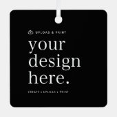 Dekorieren Sie Ihr Design hochladen Metallplatz Ornament Aus Metall (Vorderseite)