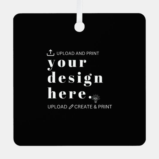 Dekorieren Sie Ihr Design hochladen Metallplatz Ornament Aus Metall (Vorderseite)