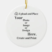 Dekorieren Sie Ihr Design oder Foto Upload Keramik Ornament (Vorne)