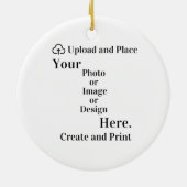 Dekorieren Sie Ihr Design oder Foto Upload Keramik Ornament (Hinten)