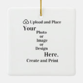 Dekorieren Sie Ihr Design oder Foto Upload Keramikornament (Rückseite)