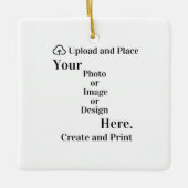 Dekorieren Sie Ihr Design oder Foto Upload Keramikornament (Vorderseite)