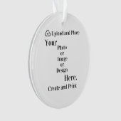 Dekorieren Sie Ihr Design oder Foto Upload Ornament (Vorderseite)