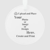 Dekorieren Sie Ihr Design oder Foto Upload Ornament (Rückseite)