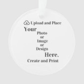 Dekorieren Sie Ihr Design oder Foto Upload Ornament (Vorderseite)