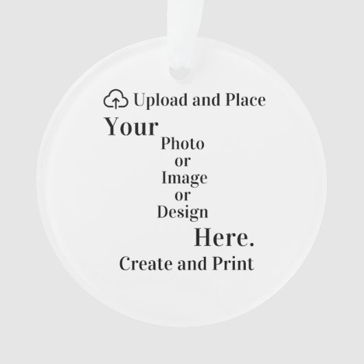Dekorieren Sie Ihr Design oder Foto Upload Ornament (Vorderseite)