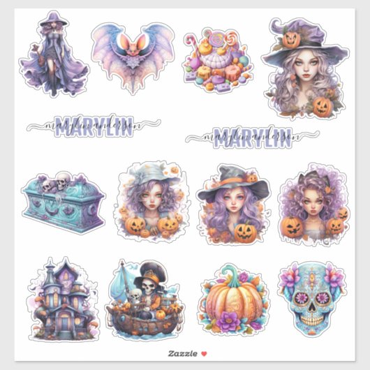 DEKORIEREN SIE IHR HALLOWEEN-PARTY MIT INDIVIDUELL AUFKLEBER (Blatt)