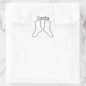 Dekorieren Sie Ihre eigenen Socken-Aufkleber Quadratischer Aufkleber (Tasche)
