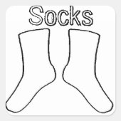 Dekorieren Sie Ihre eigenen Socken-Aufkleber Quadratischer Aufkleber (Vorderseite)