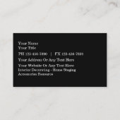 Dekorieren von Visitenkarten Visitenkarte (Rückseite)