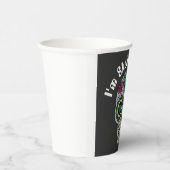 Dekorierte Abstrakte Schädelpapiertassen Pappbecher (Rechts)