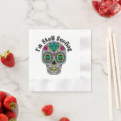 Dekorierte Abstrakte Skull Napkins Serviette (Beispiel)