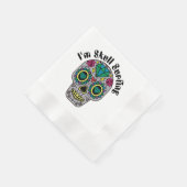 Dekorierte Abstrakte Skull Napkins Serviette (Ecke)