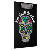 Dekorierte Abstrakte Skull-Zwischenablage Klemmbrett (Rechts)