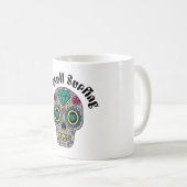 Dekorierte Abstrakte Tasse des Schädelkaffees (VorderseiteRechts)