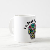 Dekorierte Abstrakte Tasse des Schädelkaffees (Vorderseite Links)