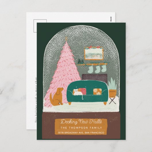 Dekorierte Ankündigung der neuen Hallen zum Schnee (Vorne/Hinten)