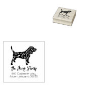 Dekorierte Beagle Family Rücksendeadresse Gummistempel (Stempel)