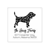 Dekorierte Beagle Family Rücksendeadresse Gummistempel (Prägung)