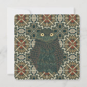 Dekorierte Burrowing Owl Earth Tones Flat Card (Vorderseite)