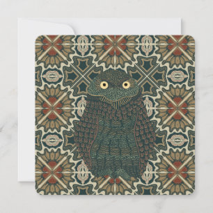 Dekorierte Burrowing Owl Earth Tones Flat Card