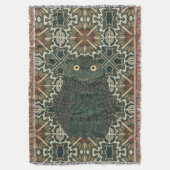 Dekorierte Burrowing Owl Golden Brown Earth Tones Decke (Vorderseite Vertikal)