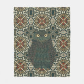 Dekorierte Burrowing Owl Golden Brown Earth Tones Fleecedecke (Vorderseite)