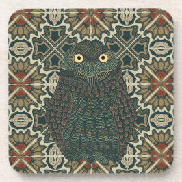 Dekorierte Burrowing Owl Golden Brown Earth Tones Getränkeuntersetzer
