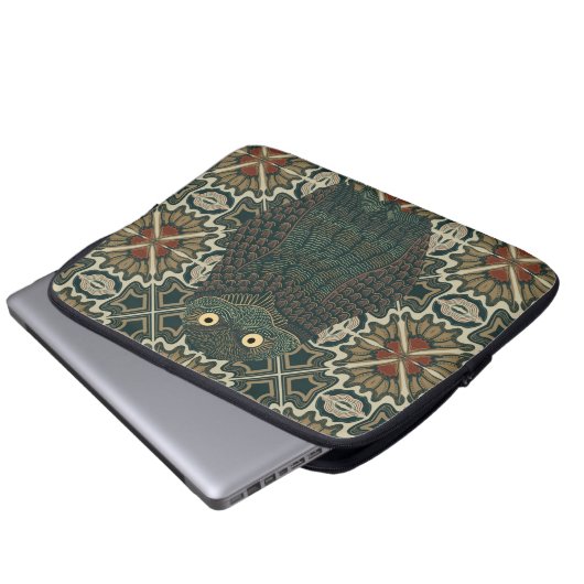 Dekorierte Burrowing Owl Golden Brown Earth Tones Laptopschutzhülle (Vorne Knopf)