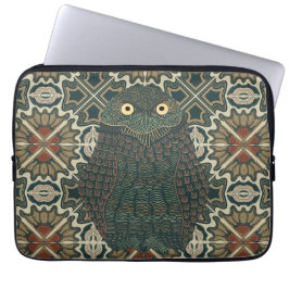 Dekorierte Burrowing Owl Golden Brown Earth Tones Laptopschutzhülle