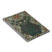 Dekorierte Burrowing Owl Golden Brown Earth Tones Notizblock (Rechte Seite)