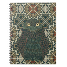 Dekorierte Burrowing Owl Golden Brown Earth Tones