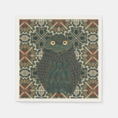 Dekorierte Burrowing Owl Golden Brown Earth Tones Serviette (Vorderseite)