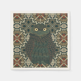 Dekorierte Burrowing Owl Golden Brown Earth Tones Serviette