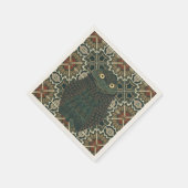 Dekorierte Burrowing Owl Golden Brown Earth Tones Serviette (Ecke)