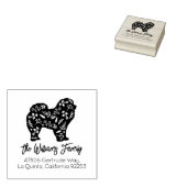 Dekorierte Chow Chow Family Rücksendeadresse Gummistempel (Stempel)