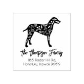 Dekorierte Dalmatiner Family Rücksendeadresse Gummistempel (Prägung)