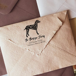 Dekorierte Dalmatiner Family Rücksendeadresse Gummistempel