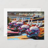 Dekorierte Drachenboote auf der Liebe Postkarte (Vorne/Hinten)