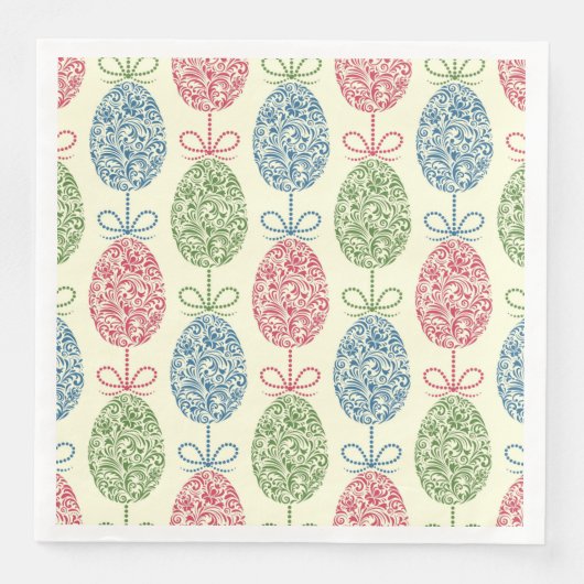 Dekorierte Eier Serviette (Vorderseite)