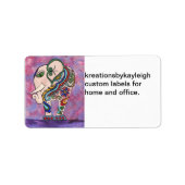 Dekorierte Elefant Adressaufkleber (Vorne)