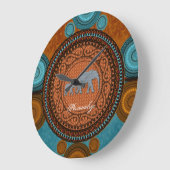 Dekorierte Elefantensäulen Große Wanduhr (Winkel)