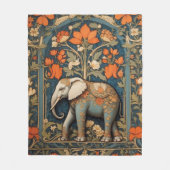 Dekorierte Elephant William Morris Inspirierte flo Fleecedecke (Vorderseite)