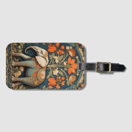 Dekorierte Elephant William Morris Inspirierte flo Gepäckanhänger