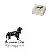 Dekorierte Golden Retriever Family Rücksendeadress Gummistempel (Stempel)