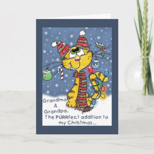 Dekorierte Katzenjammer Weihnachten für Großeltern