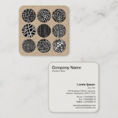 Dekorierte Kreise Quadratische Visitenkarte (Vorne/Hinten)