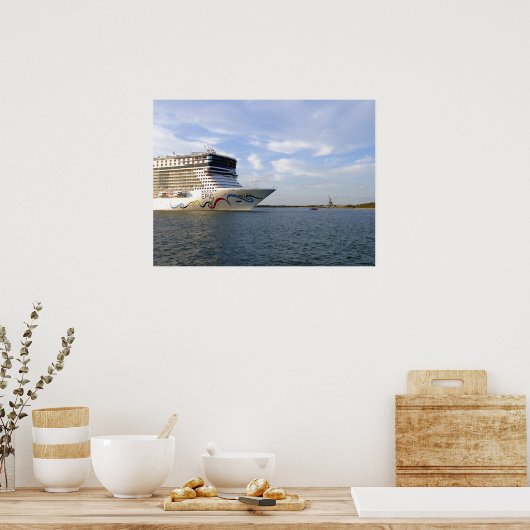 Dekorierte Kreuzschiff-Bow Poster (Küche)