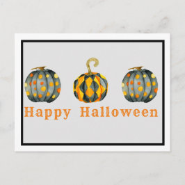 Dekorierte Kürbiskins Halloween, individuell anpas Postkarte