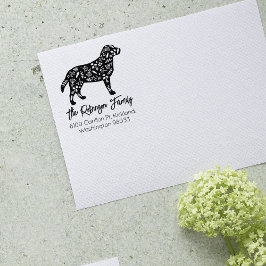 Dekorierte Labrador-Rücksendeadresse Gummistempel